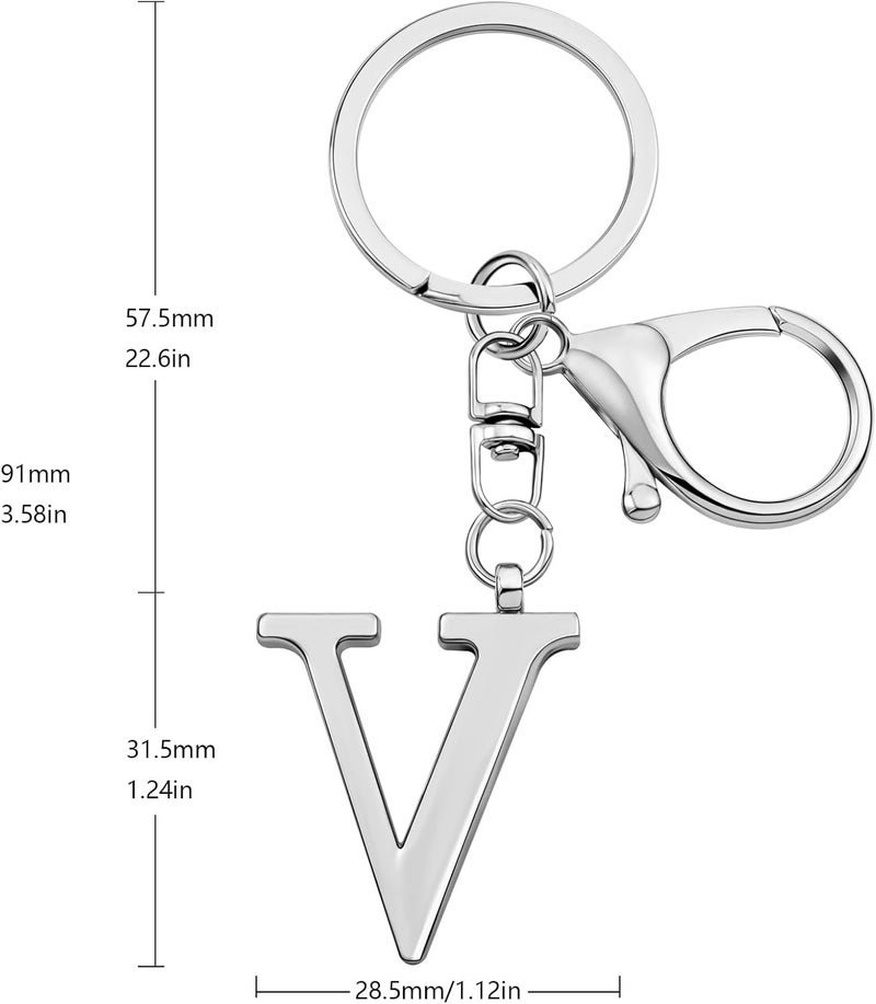 LAXPICOL Gold Letter A-Z Keychain for Women Bag Charms Purse Charms For Handbags Metal Alphabet Initial Letter Keychain - Image 3